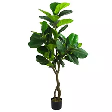 6FT Faux Fiddle Leaf Fig Tree, Artificial Plants for Home Decor Indoor, Lifel...