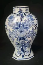 Antique ROYAL DELFT PORCELEYNE FLES Jar / Vase, Signed PJ Gerbrands, Dated 1892