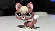 Littlest Pet Shop LPS Brown Beige Fox Teal Eyes #1126