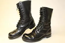 Corcoran 10" Jump Boot USA Made Mens 8.5 D Black Leather Lace Up Military Boots