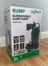 Zoeller 1/2 HP Cast Iron Submersible Sump Pump 1075-0001 1 NEW IN BOX