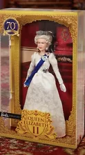 Mattel Queen Elizabeth II (2) 70th Anniversary Jubilee Barbie Doll - NIB.