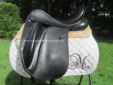 New Listing17" CUSTOM SADDLERY WOLFGANG SOLO BUFFALO dressage saddle-2015 MODEL