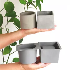 Silicone Plant Flower Pot Mold Small Concrete Cement Succulents Pot Making Mold