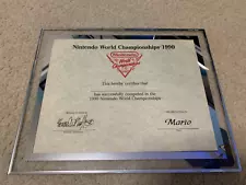 Nintendo World Championships 1990 Original Certificate - Blank Name - NES NWC #1