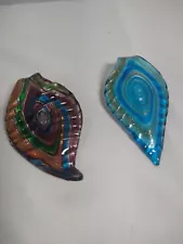 Hand Blown Glass Pendants For Necklace ~ Teardrop Shape ~ Multicolored