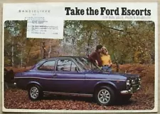 FORD ESCORT RANGE Inc 1300E & SPORT Car Sales Brochure 1974 #FAI L Estate XL