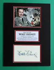 WALT DISNEY AUTOGRAPH artistic display Minnie & Mickey Mouse