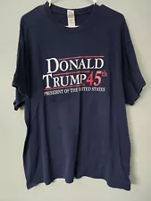 Donald Trump 45th President of the United States Tee Shirt Size XL Dark Blue