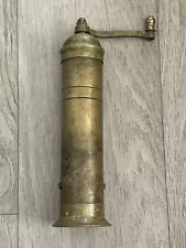 Vintage Brass Atlas Pepper Mill Imports Made In Greece Works Great - WATCH!