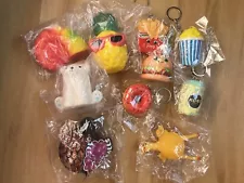 Squishies Squishy Sensory Toys + Keychain Party Favors, Food Animals Assorted