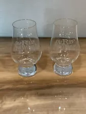 PAPPY OLD RIP VAN WINKLE bourbon whiskey GLENCAIRN GLASS Set Of 2 Drinking Empty