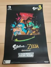 Splatoon 3 The Legend of Zelda Collaboration Fest Poster NY Limited Not for Sale