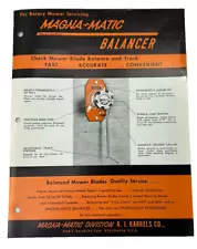 GENUINE MAGNA-MATIC BALANCER FOR ROTAY MOWER AD AND SPECIFICATION PAGE