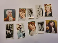 10 ASSORTED TOBACCO CARDS 1930s EXCELLENT CONDITION