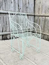 vintage wrought iron patio furniture VICTORIAN WIRE CHAIRS