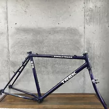 Vintage Trek 970 Frame USA Lugged 20 in Single Track Purple CRMO 90s MTB Cafe