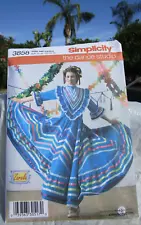 NEW Simplicity 3858 sewing pattern Mexican Dance Dress costume HH (6, 8, 10, 12)