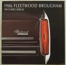 CADILLAC FLEETWOOD BROUGHAM USA Car Sales Brochure For 1986