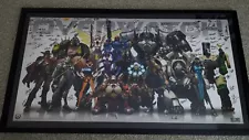 Pre-launch Overwatch poster signed by Original Development Team