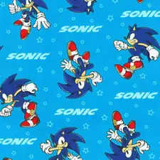 sonic the hedgehog fabric for sale