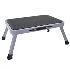 Step Stool Portable Folding Metal Foot Stool Compact One Step Ladder for Kitchen