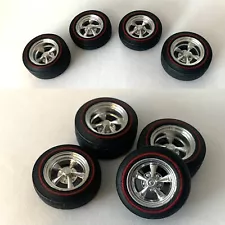 1:25 16” Cragar style wheels On Redline tires. Car Not For Sale