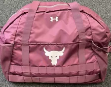 UNDER ARMOUR PROJECT ROCK DUFFLE GYM BAG - UA STORM - MAROON