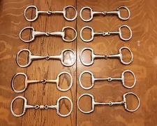 Lot of 10 Eggbutt Snaffle Bits for English Bridle...Stainless Copper...Horse 5"