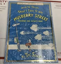 NEW I Saw It on Mulberry Street Seuss Coloring Activity Book 60th Banned