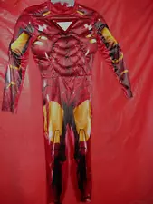 Marvel Iron Man Mark VI Muscle Padded Costume Jumpsuit w Triangle Light on Chest