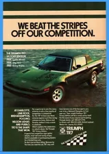 1976 Triumph TR7 VICTORY EDITION Black Vinyl Top Coupe Green Sports Car Ad