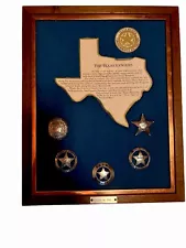 Rare- Framed Texas Commemorative Ranger Badges