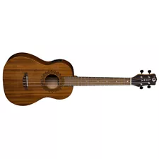 Luna Guitars Uke Baritone Electric Acoustic Ukulele, Vintage Mahogany