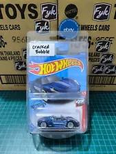 2020 Hot Wheels Super Treasure Hunt Porsche 918 Spyder STH Blue. CRACKED BUBBLE