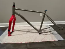 Carver Ti Omega' Beast fat bike frameset frame carbon fork