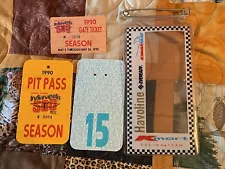 1990 indianapolis 500 Gate Ticket Pit Pass And Holder Lot