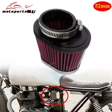 52mm Universal Air Cleaner Oval Pod Filter For Honda Yamaha CB CG GS Cafe Racer