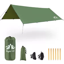 100% Waterproof Camping Shelter,Lightweight Bushcraft Emergency Tarp 12x10 ft