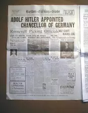 Jewish HOLOCAUST in 15 WW II Display newspaper headlines JUDAICA Jews 1933-1945