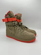 Size 10 - Nike SF Air Force 1 Brown Orange Rush Coral SFAF1 Special Forces