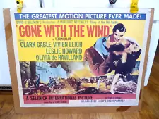 1954 Gone With The Wind Movie Poster 2nd Release Original