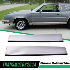 Pair Fit For 1981-1988 Cutlass Supreme Front Lower Fender Chrome Molding Trim (For: 1988 Oldsmobile Cutlass Supreme)