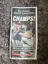 AJC Newspaper Braves World Series Champions Edition 2021