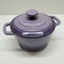 Cooks Purple Cast Iron Dutch Oven Pot 8" w/ Lid