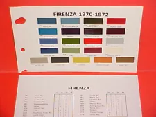 1969 1970 1971 1972 VAUXHALL FIRENZA 2300 SPORT SL CANDIAN CANADA PAINT CHIPS