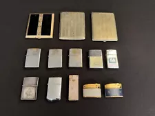 VINTAGE ZIPPO LIGHTERS / CIGARETTE CASE AS IS FOR PARTS OR REPAIR LOT CAMEL