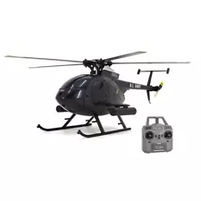 C189 MD500E 6-Axis Gyro Stabilized RTF Black Fire Support Attack Helicopter