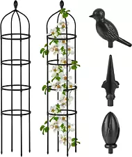 Garden Obelisk Trellis for Climbing Plants Outdoor 6 Ft Rose Bush round Trellis