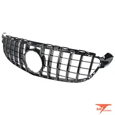 GT LOOK GRILL GRILLE C63 AMG GLOSS BLACK FOR 15-18 MERCEDES BENZ W205 S205 C205 (For: Mercedes-Benz C63 AMG)